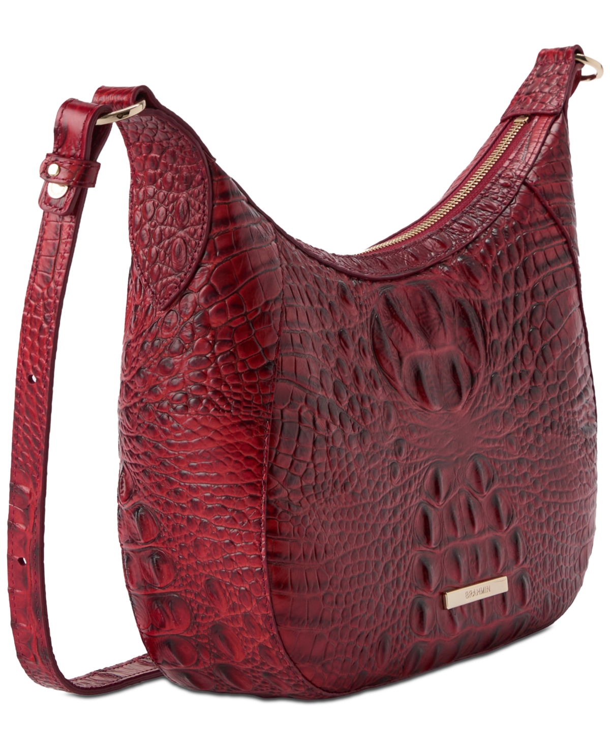Brahmin Corinne Small Leather Crossbody In Red