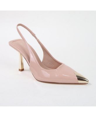 Vega Metallic Cap-Toe Slingback