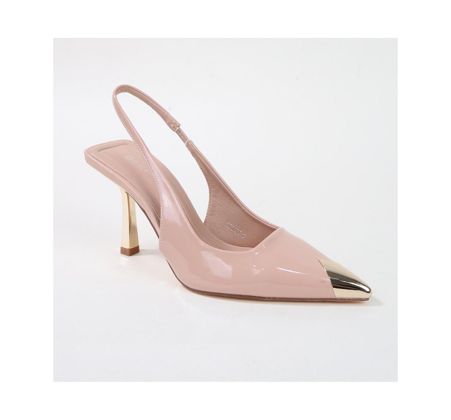 Обувь BERNESS Vega Metallic Cap-Toe Slingback, цвет: Бежевый — фото 1
