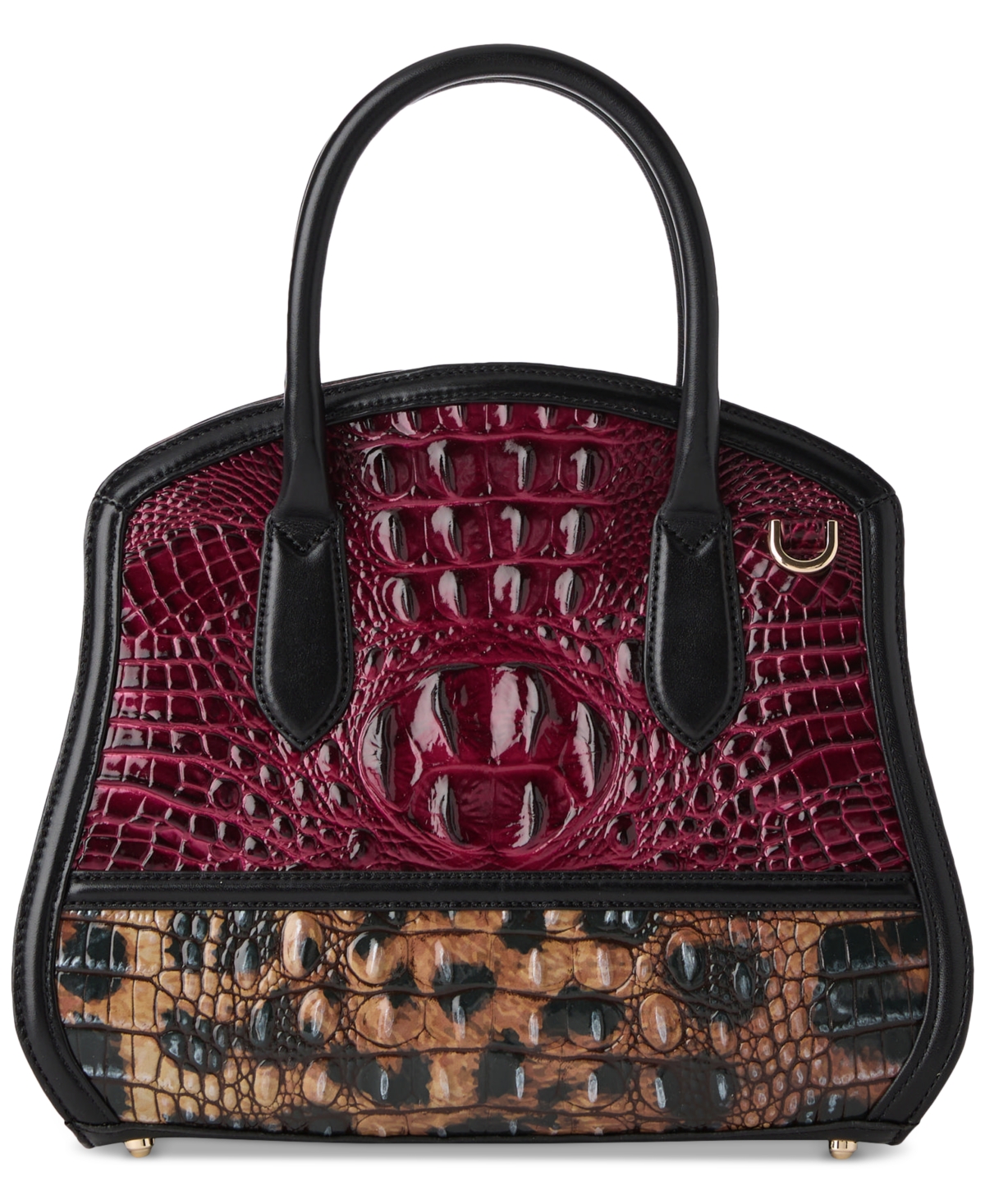 Brahmin Rosetta Medium Leather Satchel In Multi
