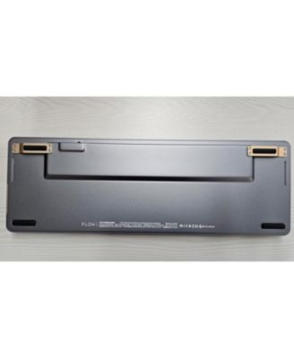 Flow Low-Profile Mechanical Keyboard, 100 Keys Rechargeable Wireless, Bluetooth & Wired, Black Phantom Tactile Switches for Windows, Mac