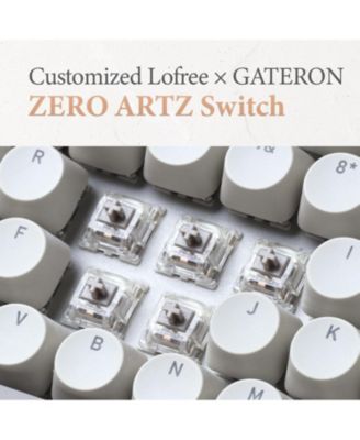 OFREE Zero ARTZ Mechanical Keyboard with Terrazzo Mouse and Palm Rest, 75% Rechargeable, Hot-swappable, Multi-Connection for Windows