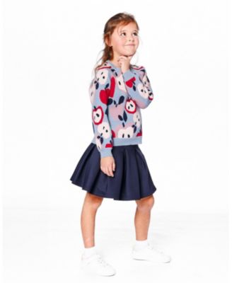Little Girls Pleated Milano Skirt Navy Blue - Toddler|Child