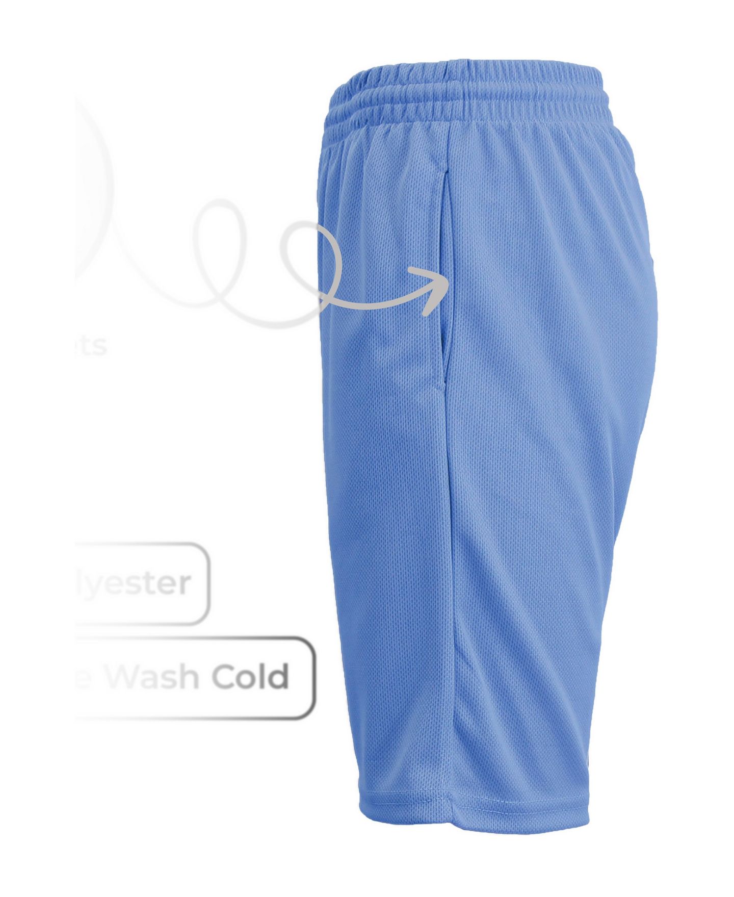 Женские шорты Galaxy By Harvic Loose Fit Moisture Wicking Performance Mesh, цвет: Чёрный — фото 6