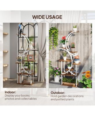 8 Tier Plant Sd, 62" S-Shaped Plant Shelf, ish