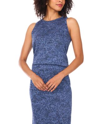 Vince Camuto - Women's Textured Crewneck Sleeveless Top