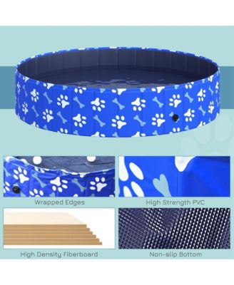 Foldable Dog Bath Pool Portable Swimming Pool, 12" x 55",