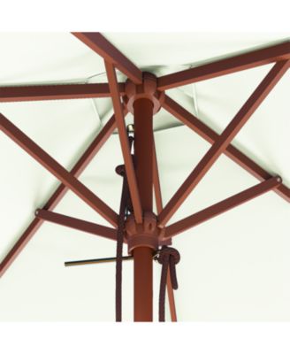 Outdoor Parasol with Wooden Pole 59.1"x78.7" Sand