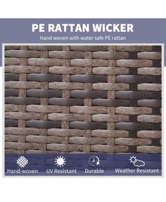 Outdoor Recliner Chair, PE Wicker Furniture, Dark