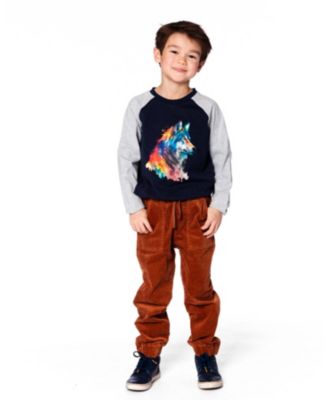 Little Boys Stretch Corduroy Jogger Pants Brown - Toddler|Child