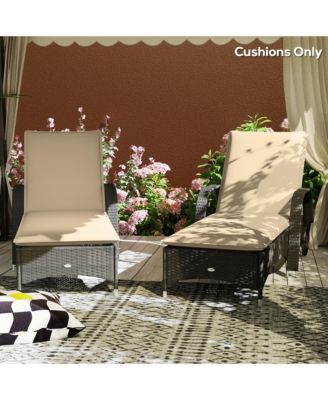 2PCS Chaise Lounge Chair Cushion, 76" x 23",