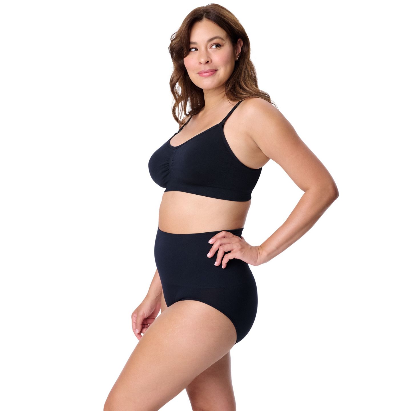 Трусы Maternity Belly, без швов, 2 шт. — Motherhood Maternity, цвет: Чёрный / Бежевый — фото 6