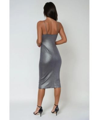 Women's Foil Rib Midi Dress