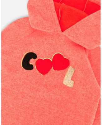 Toddler Girls Ultra Soft Hooded Tunic Coral - Toddler|Child