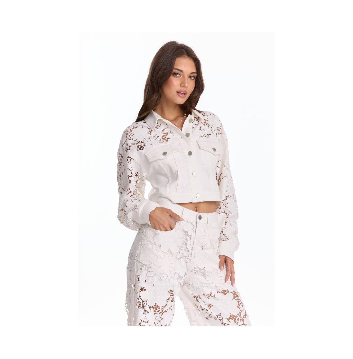 Women's Celeste Jean Jacket - White - White