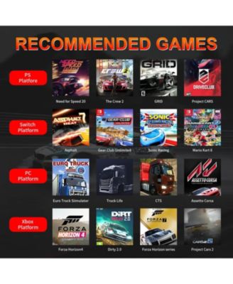 PC Racing Wheel with Pedals & Shifter – 270° Rotation, Dual Vibration, Compatible with PS4, Xbox One, Xbox Series X|S, PS3, Switch & Android