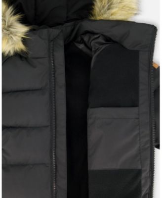 Kids Unisex Puffy Winter Jacket Black