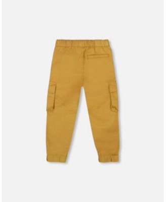 Toddler Boys Twill Jogger Cargo Pants Ochre - Toddler|Child