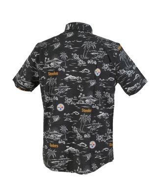 Men's Black Pittsburgh Steelers Kekai Performance Button-Down Shirt