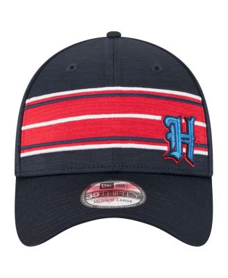 Men's Navy Houston Texans Stripes 39THIRTY Flex Hat