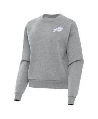 Women's Heather Gray Buffalo Bills Victory Crew Pullover Sweatshirt
