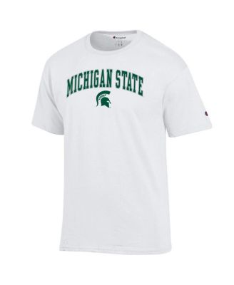 Men's White Michigan State Spartans Arch Over Logo T-Shirt