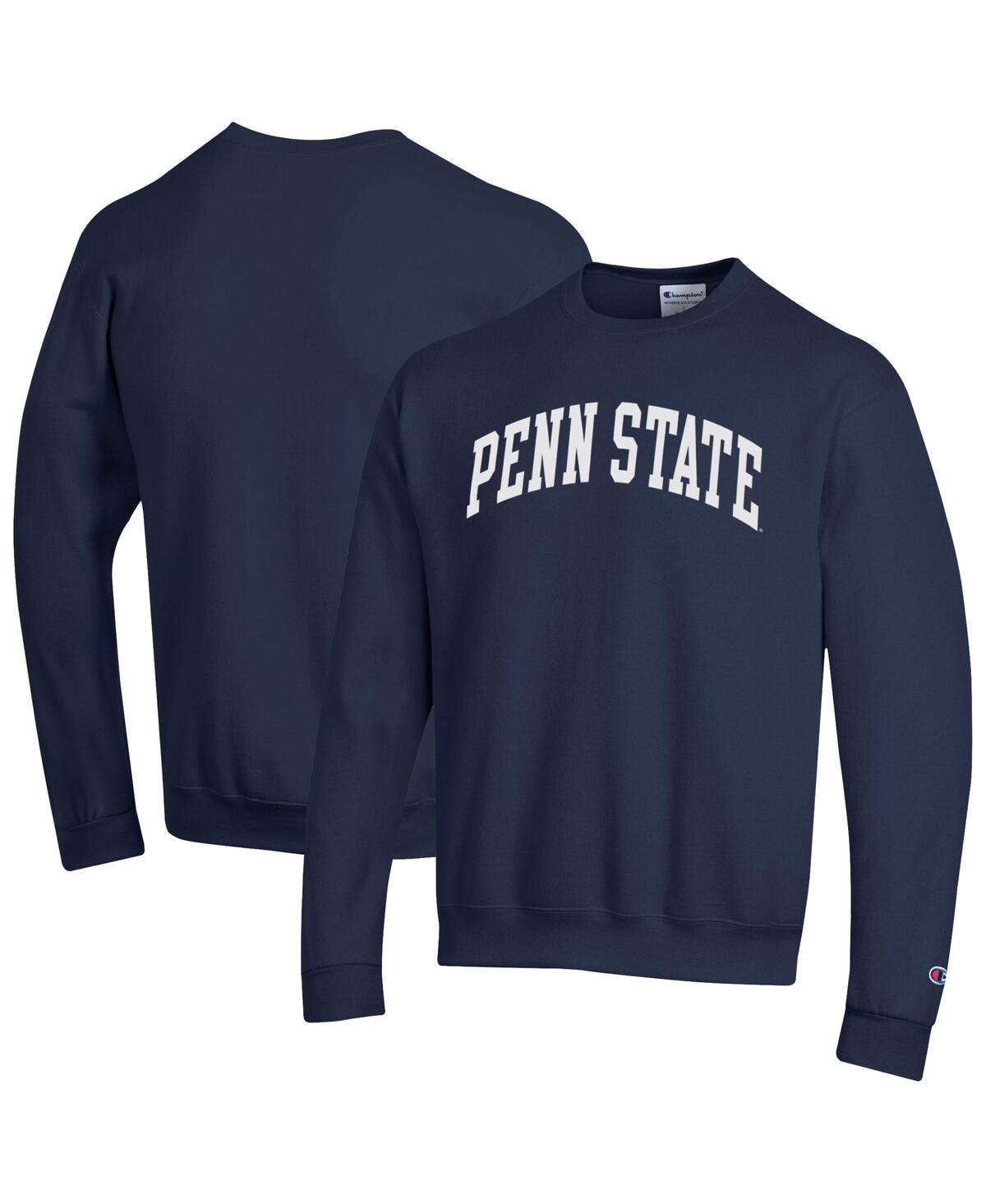 Men's Navy Penn State Nittany Lions Basic Arch Fleece Pullover Sweatshirt - Navy