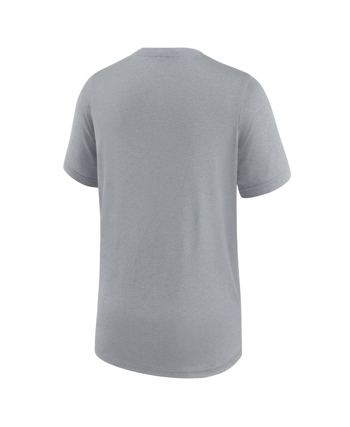 Nike Big Boys And Girls Gray Dallas Cowboys Icon Legend T-shirt In Gray