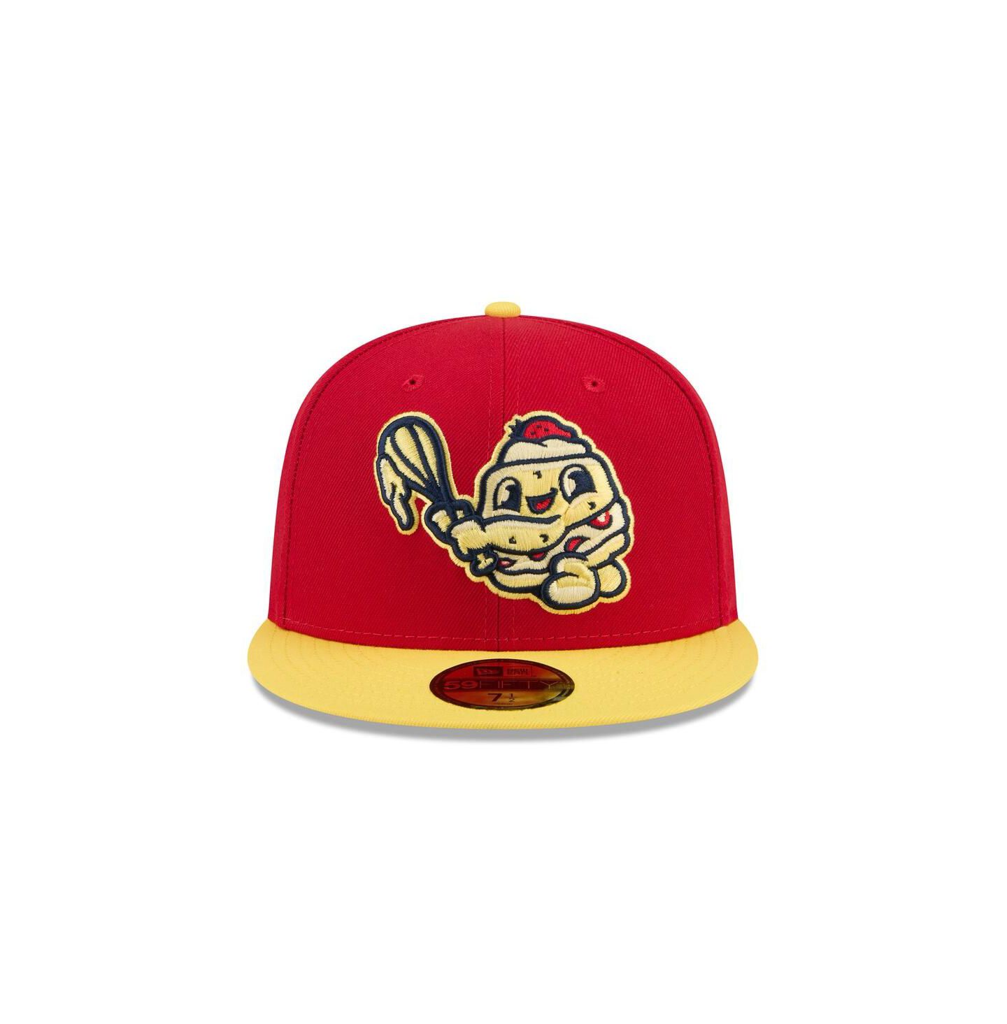 Мужская кепка New Era Red Binghamton Rumble Ponies Theme Nights 59FIFTY Fitted Hat — фото 4