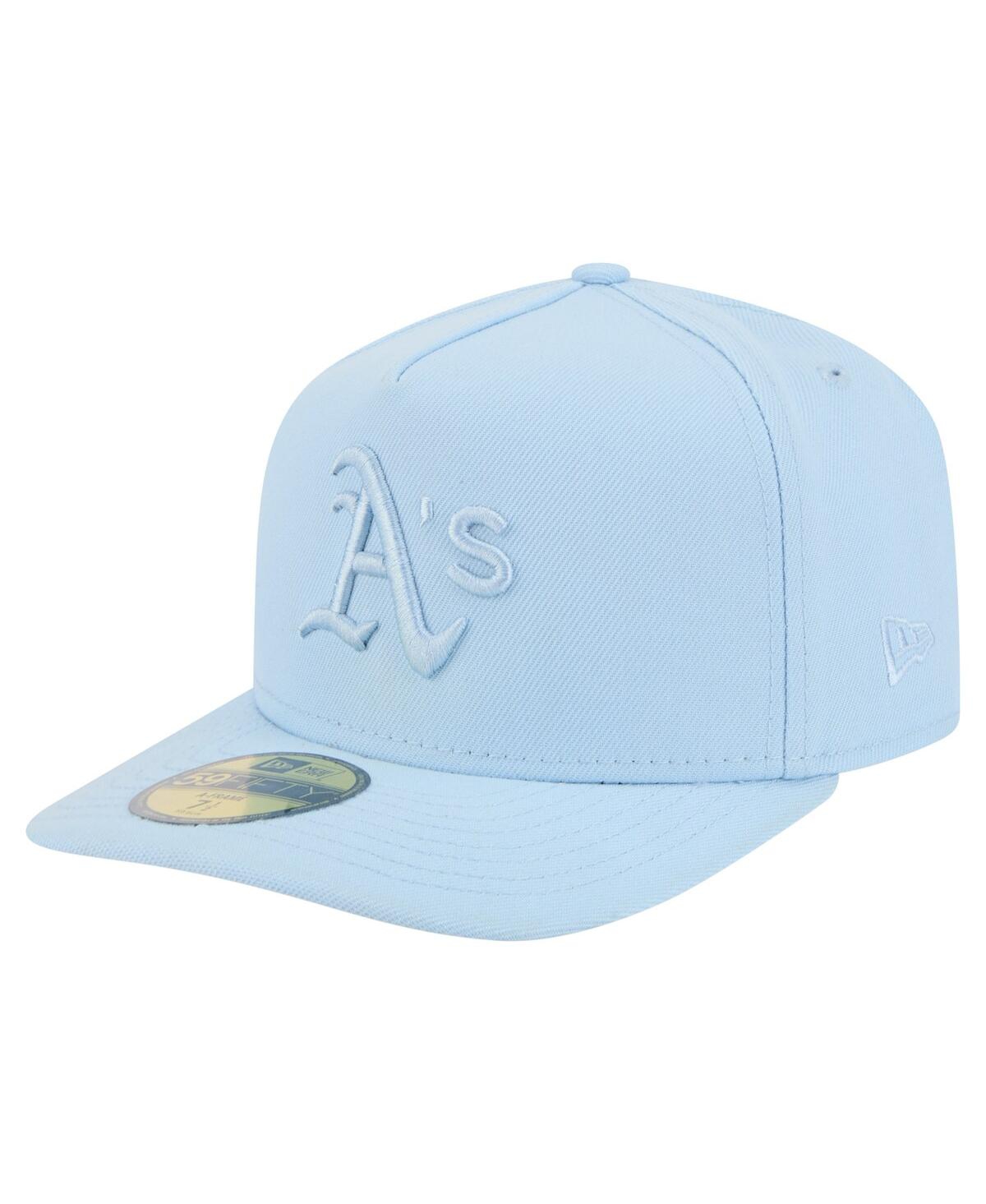 New Era Men's Light Blue Athletics Color Pack A-frame 59fifty Fitted Hat In Blue