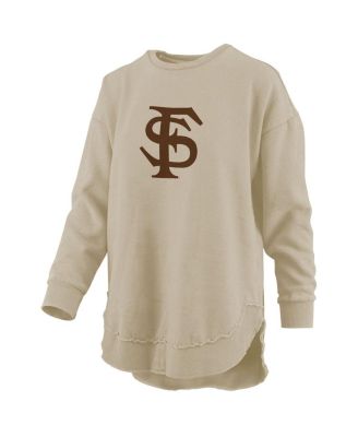 Women's Tan Florida State Seminoles Poncho Fleece Pullover Sweatshirt