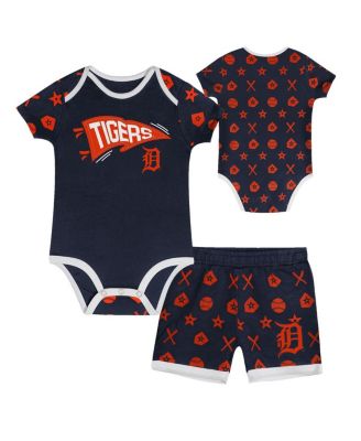 Outerstuff - Baby Boys and Girls 2-Piece Navy Detroit Tigers On Deck Diaper Cover Set