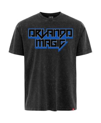 Men's and Women's Black Orlando Magic Rock Roll Collection Angus Premium Mineral Wash T-Shirt