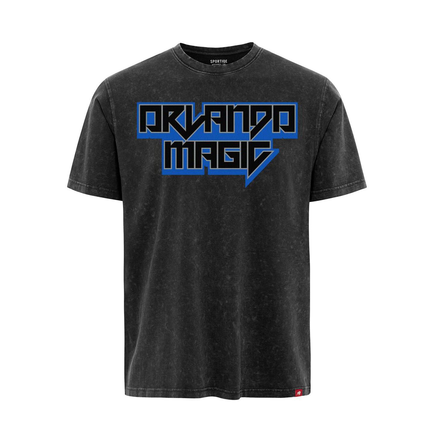 Футболка Sportiqe Black Orlando Magic Rock Roll Collection Angus Premium Mineral Wash — фото 3