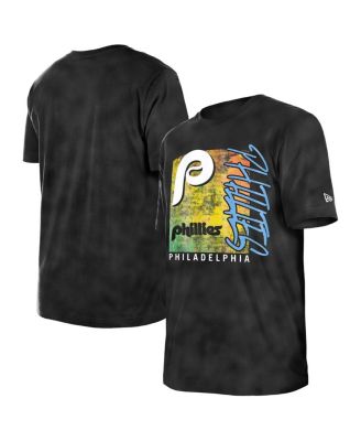 New Era - Women's Black Philadelphia Phillies Classics Enzyme Wash Oversized T-Shirt