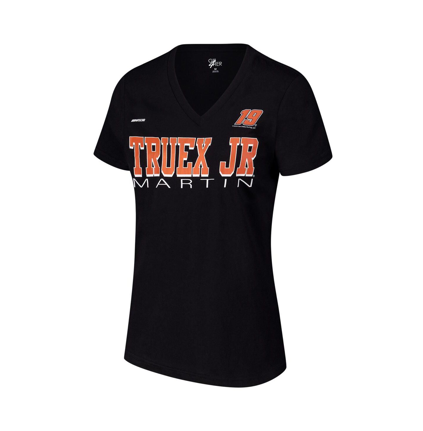 Женская футболка G-III 4Her by Carl Banks Black Martin Truex Jr Strategy V-Neck — фото 3