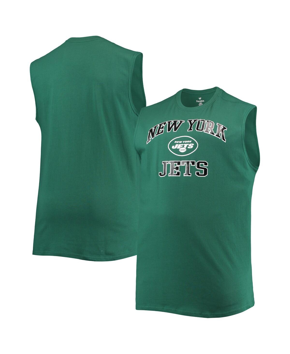 Men's Green New York Jets Big Tall Muscle Tank Top - Green