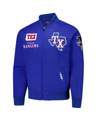 Men's Royal Texas Rangers Area Code Twill Full-Zip Jacket