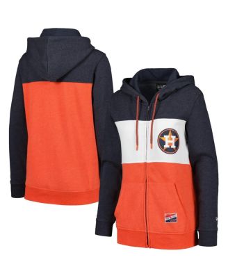 New Era - Women's Navy Houston Astros Color Block Full-Zip Hoodie Jacket