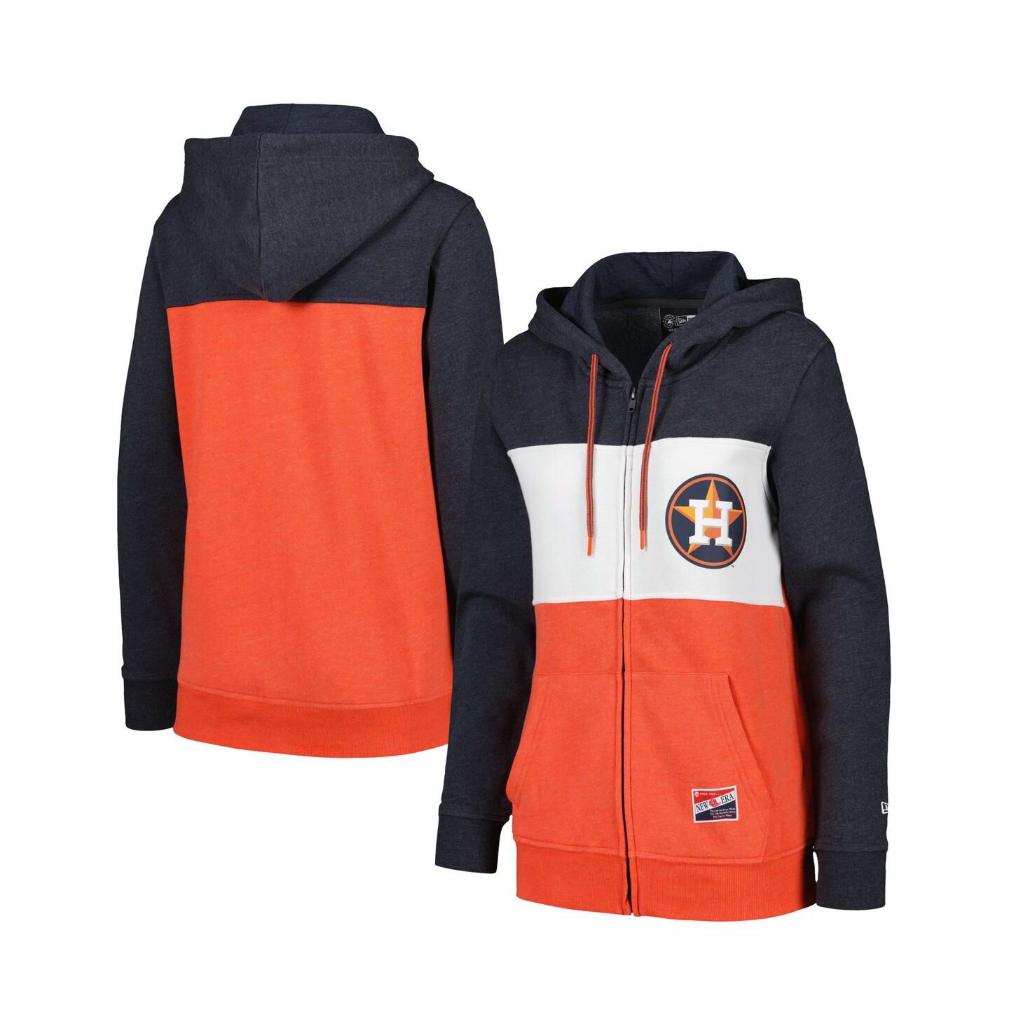 Женская куртка New Era Navy Houston Astros Color Block Full-Zip Hoodie Jacket — фото 1