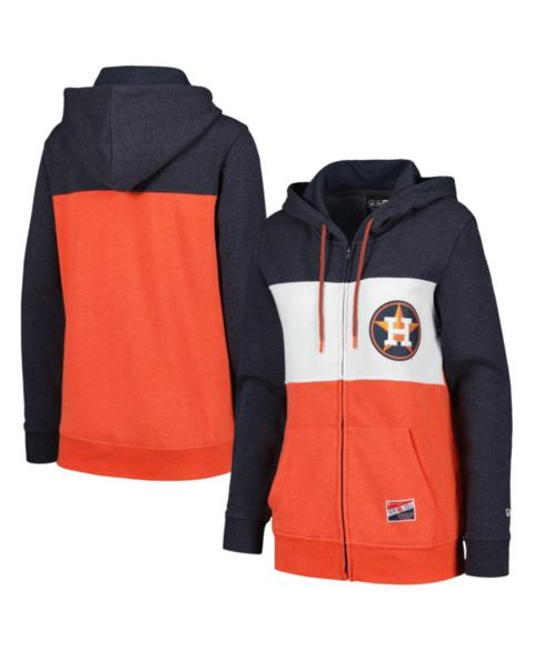 Женские худи New Era Women's Navy Houston Astros Color Block Full-Zip Jacket