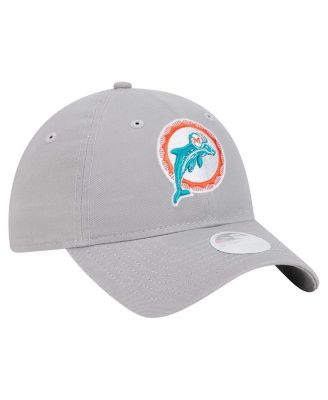 Women's Gray Miami Dolphins Throwback 9TWENTY Adjustable Hat