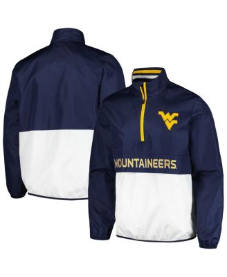 G-III Sports by Carl Banks - Men's Navy West Virginia Mountaineers Cornerman&nbsp;Half-Zip Top