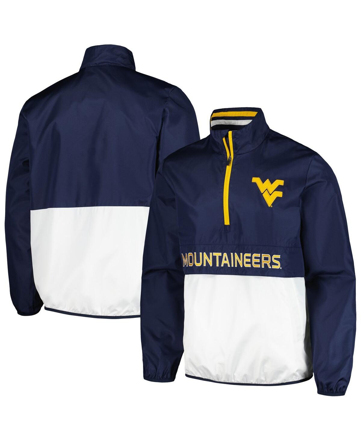 Men's Navy West Virginia Mountaineers CornermanÂ Half-Zip Top - Navy