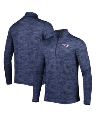 Antigua - Men's Navy New England Patriots Brigade Quarter-Zip Sweatshirt