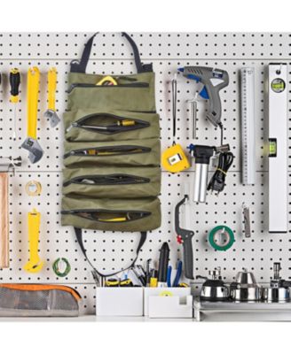 Tool Bag Roll Up,Heavt Duty Tool Organizer Portable Tool Storage Bags Waterproof Oxford Cloth-Zipper Pouch for Men Mechanic, Electricians, Repairman