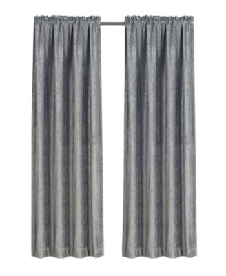 2 Piece Heavy Weight Light Filtering Rod Pocket Luxurious Royal Chenille Curtain Panels - Beige