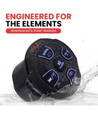 Dual 6.5” Waterproof Marine Speaker Kit with Wireless BT Receiver & Handheld Microphone for Onboard Audio System