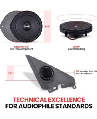 Two-Way Coaxial Speaker Systems, 6.5'' for 2006-Up HONDA & ACURA, 300 Watts, 4 Ohm Impedance (Pair)