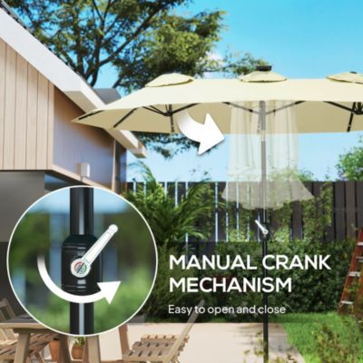 9.7' Double-sided Patio Umbrella with Tilt